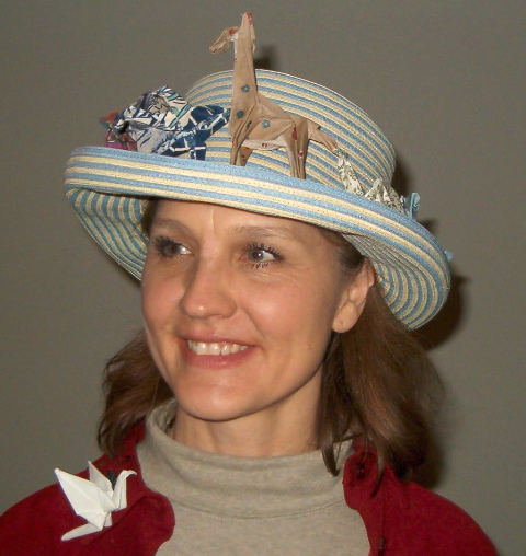 Christine Petrell Kallevig's Fabric origami hat band